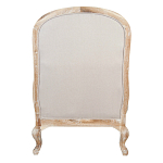 Кресло с пуфом с мягкой обивкой из льна Edward Armchair beige варинант исполнения - 3 | Loft Concept в Саратове