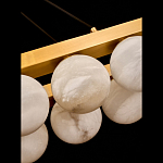 Люстра линейная прямоугольная с сферическими плафонами Phased Spheres варинант исполнения - 3 | Loft Concept в Саратове