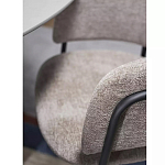 Стул полукруглый с каркасом из металла и мягким сиденьем и спинкой Soft Chenille варинант исполнения - 8 | Loft Concept в Саратове