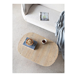 Столик кофейный кремового цвета с овальной столешницей и круглым основанием Cream Dalmen Table варинант исполнения - 5 | Loft Concept в Саратове