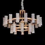 Люстра двухъярусная круглая с текстурными цилиндрическими плафонами Glimpse варинант исполнения - 7 | Loft Concept в Саратове