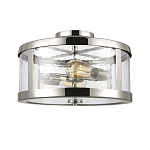 Потолочный светильник с цилиндрическим плафоном из прозрачного пузырькового стекла Feiss варинант исполнения - 1 | Loft Concept в Саратове