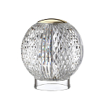 Настольная лампа с прозрачным шарообразным плафоном на цилиндрической подставке Crystal Globule варинант исполнения - 1 | Loft Concept в Саратове