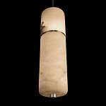 Подвесной светильник с цилиндрическим плафоном из белого алебастра Cryptocrystalline Stone варинант исполнения - 8 | Loft Concept в Саратове