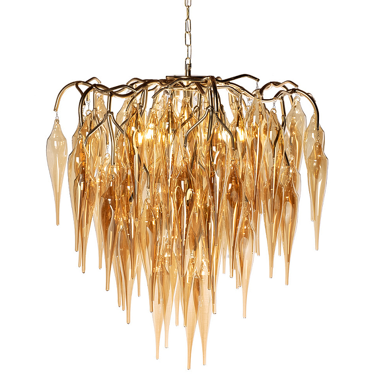 Подвесная люстра с ветвистым каркасом Sconce Caramel Розовое золото Подвесная люстра с ветвистым каркасом Sconce Caramel Розовое золото в Саратове | Loft Concept
