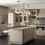 Подвесной светильник с рифленым стеклянным плафоном в форме шара Kichler варинант исполнения - 9 | Loft Concept в Саратове