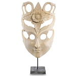 Маска ручной работы деревянная с резьбой Mask of Happiness варинант исполнения - 1 | Loft Concept в Саратове