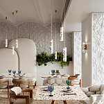 Подвесной светильник с цилиндрическим белым бетонным плафоном Terrazzo Light варинант исполнения - 3 | Loft Concept в Саратове