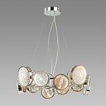 Люстра с плафонами из дымчатого стекла Glass Peonies варинант исполнения - 3 | Loft Concept в Саратове