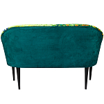 Диван двухместный из натурального бука зеленый с цветочным принтом Impressionism in Art варинант исполнения - 2 | Loft Concept в Саратове