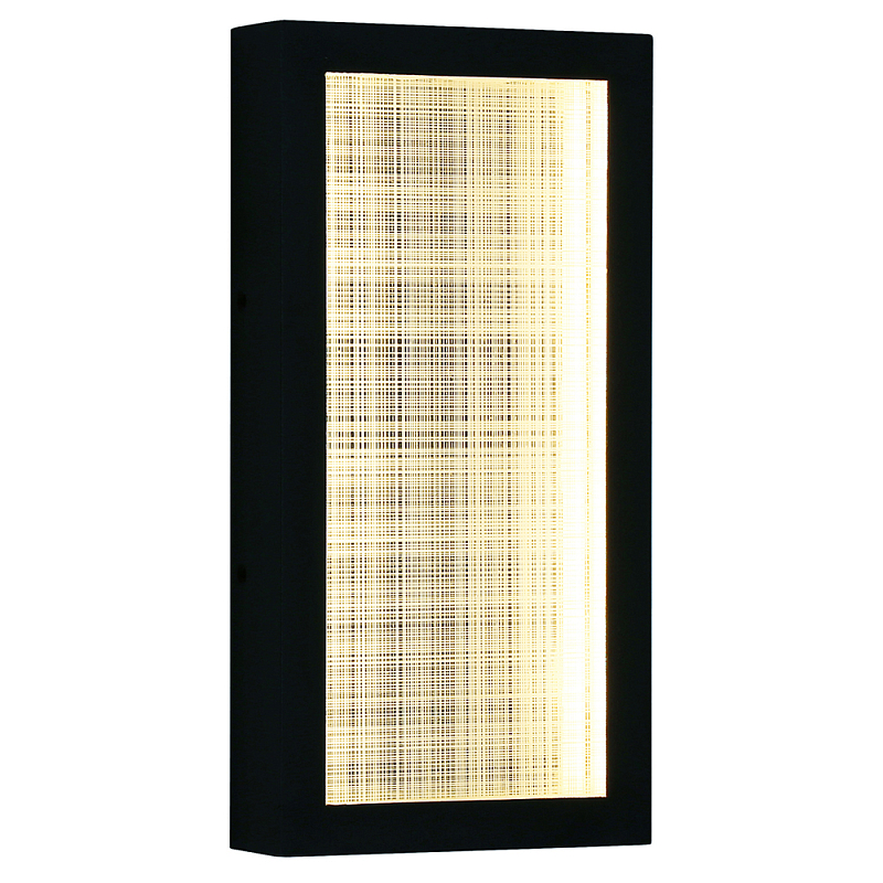 Светодиодное прямоугольное бра из металла черного цвета Lattice Lux Черный Светодиодное прямоугольное бра из металла черного цвета Lattice Lux Черный в Саратове | Loft Concept