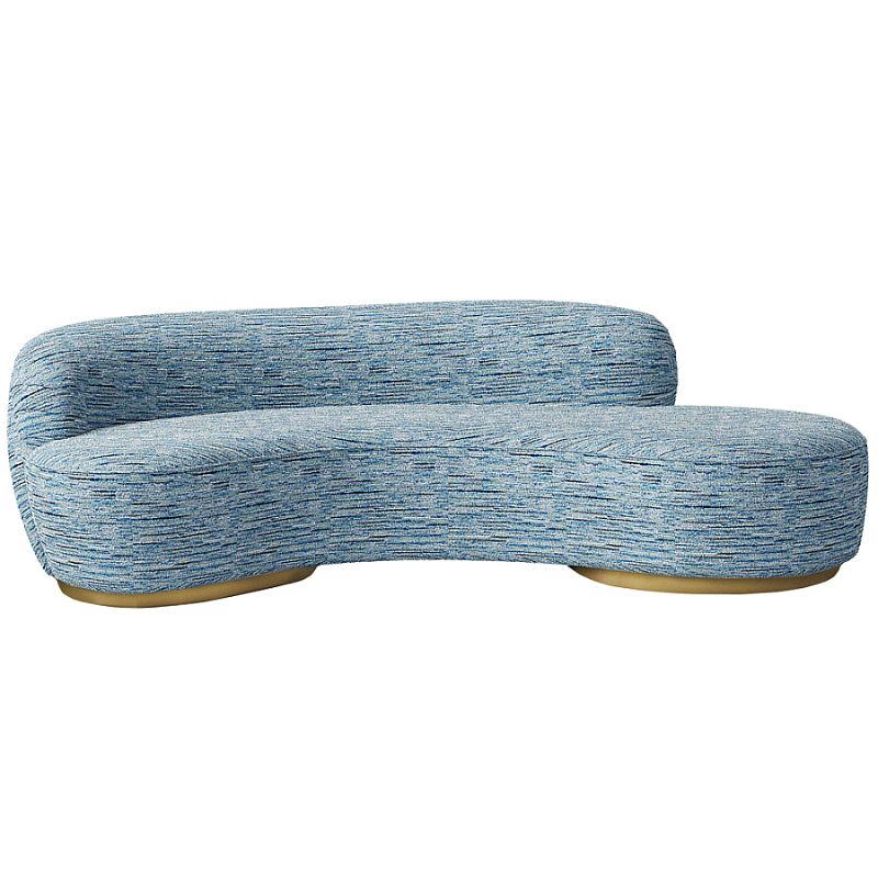 Диван Gold River Голубой Белый Латунь в Саратове | Loft Concept 