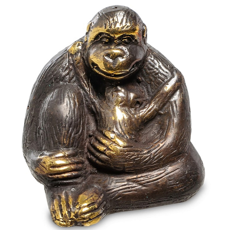 Статуэтка из бронзы в виде обезьяны Animals Bronze Бронзовый Винтажный голубой в Саратове | Loft Concept 