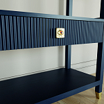 Стеллаж Elsa Dreams Blue со стеклянными полками и ящиком варинант исполнения - 2 | Loft Concept в Саратове