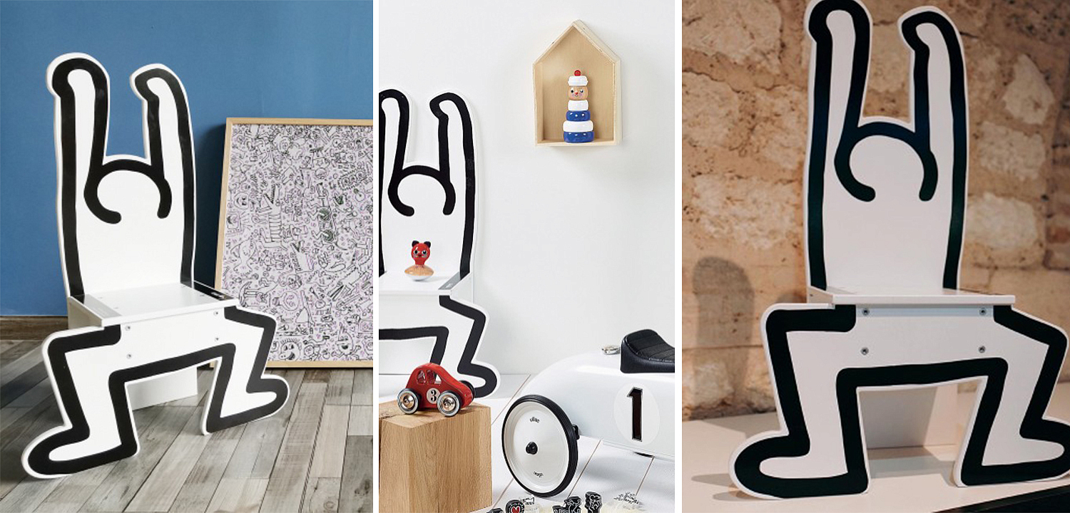 Детский стул Chaise Keith Haring Dancer Vilac Белый Детский стул Chaise Keith Haring Dancer Vilac Белый - Loft-Concept в Саратове