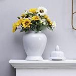 Ваза белая с крышкой однотонная Chinoiserie Ceramics варинант исполнения - 6 | Loft Concept в Саратове