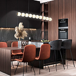 Подвесной линейный светодиодный светильник Crystal Globule Linear Hanging Lamp варинант исполнения - 3 | Loft Concept в Саратове