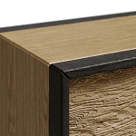 Тумба 2 ящика с подсветкой на рельефном фасаде Warm Industrial варинант исполнения - 5 | Loft Concept в Саратове