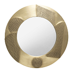 Зеркало золотое со вставками в виде геометрических фигур варинант исполнения - 1 | Loft Concept в Саратове