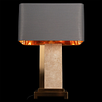 Настольная лампа с основанием из натурального камня c серым прямоугольным абажуром Lapis Tiburtinus варинант исполнения - 4 | Loft Concept в Саратове