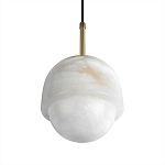 Подвесной светильник из белого алебастра Cryptocrystalline Stone варинант исполнения - 7 | Loft Concept в Саратове