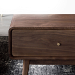 Кофейный стол из дерева с ящиком и нишей для хранения Coffee Walnut Table варинант исполнения - 5 | Loft Concept в Саратове