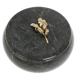 Шкатулка круглая из натурального камня змеевик Stone Casket варинант исполнения - 3 | Loft Concept в Саратове