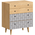 Комод с принтом на ящиках Elise Chest of Drawers варинант исполнения - 11 | Loft Concept в Саратове