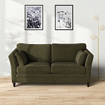 Диван с обивкой из велюра зеленый Gibbs Dark Green Sofa варинант исполнения - 6 | Loft Concept в Саратове