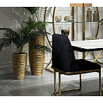 Стул обеденный велюровый черный с золотым каркасом Nobility варинант исполнения - 6 | Loft Concept в Саратове