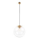 Подвесной светильник со стеклянным прозрачным плафоном в форме шара и золотыми металлическим акцентами 30 ClassiCon варинант исполнения - 2 | Loft Concept в Саратове