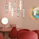 Подвесной светильник из дымчатого стекла цилиндрической формы с чёрным металлическим основанием Hiding secrets варинант исполнения - 9 | Loft Concept в Саратове