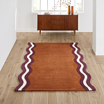 Ковер с оригинальной волнистой отделкой Woven from Wool варинант исполнения - 4 | Loft Concept в Саратове