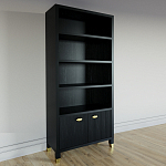 Книжный Стеллаж Elsa Dreams Black с задней стенкой варинант исполнения - 1 | Loft Concept в Саратове