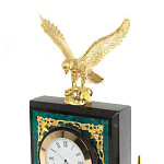 Настольный письменный набор из змеевика тёмно-зелёного цвета с декором в виде орла Successful Leader варинант исполнения - 3 | Loft Concept в Саратове