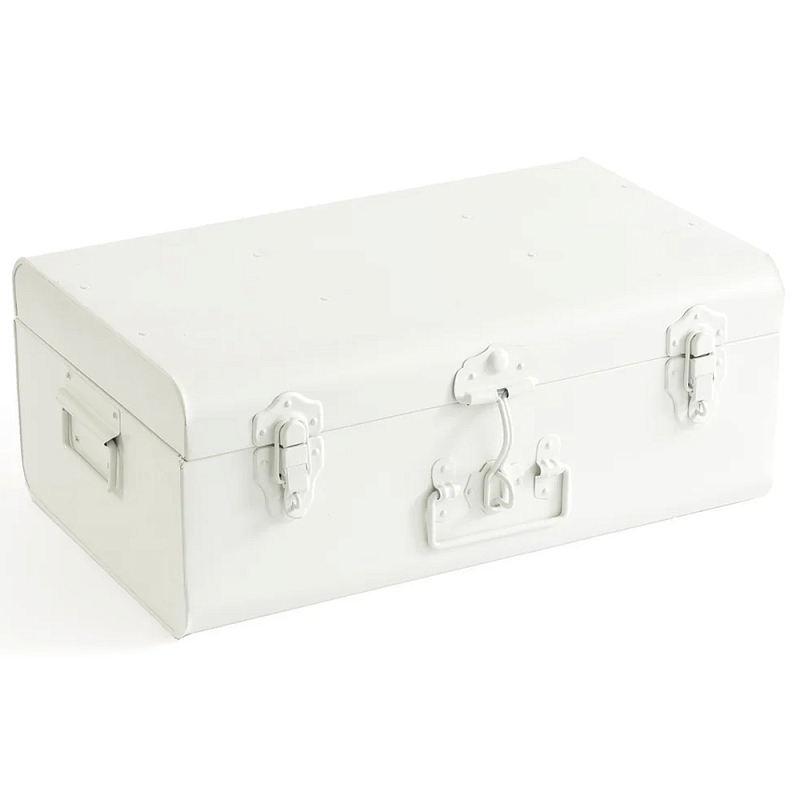 Металлический сундук Metal Chest White Белый Металлический сундук Metal Chest White Белый в Саратове | Loft Concept