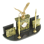 Настольный письменный набор из змеевика и бронзы с декором в виде орла Successful Leader варинант исполнения - 2 | Loft Concept в Саратове