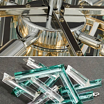 Дизайнерская люстра AQUA Blue Lagoon бирюзовое стекло несколько ярусов варинант исполнения - 3 | Loft Concept в Саратове