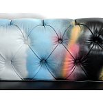 Диван в Лофт Честерфильд граффити из винтажной кожи GRAFFITI PARA Chesterfield варинант исполнения - 5 | Loft Concept в Саратове