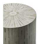 Круглый приставной столик с инкрустацией RADIAL BONE INLAY SIDE TABLE варинант исполнения - 1 | Loft Concept в Саратове