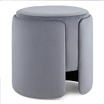 Пуф Alice Poof Grey Серый велюр варинант исполнения - 1 | Loft Concept в Саратове