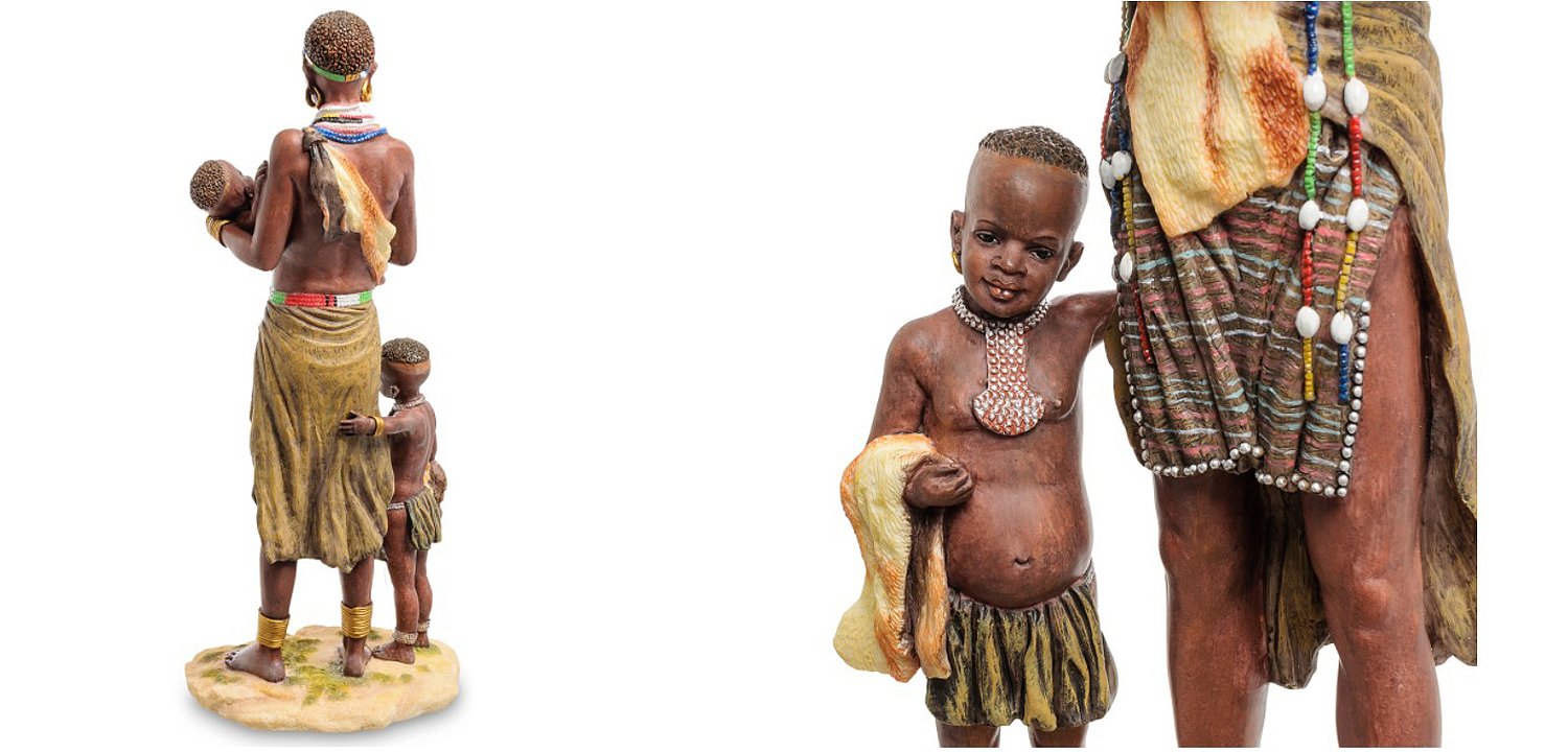 Статуэтка African woman with children Статуэтка African woman with children - Loft-Concept в Саратове
