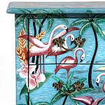 Комод с росписью Розовый фламинго L.XV CHEST OF DRAWERS Flowers with Flamingo варинант исполнения - 3 | Loft Concept в Саратове