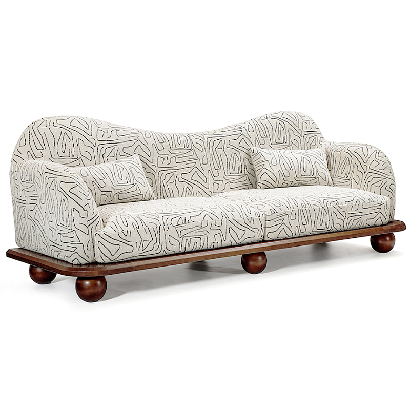 Диван Indra Sofa Молочный Коричневый в Саратове | Loft Concept 