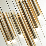 Люстра каскадная с 7-ю цилиндрическими плафонами из стекла Luminous Cylinders варинант исполнения - 5 | Loft Concept в Саратове