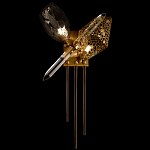 Бра с 2-мя плафонами из стекла и металла и вертикальными подвесками Gilded Mirage  варинант исполнения - 2 | Loft Concept в Саратове