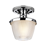 Потолочный светильник для ванных комнат с плафоном из прессованного фактурного стекла Quoizel варинант исполнения - 1 | Loft Concept в Саратове