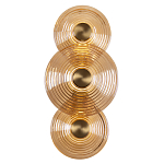 Бра со стеклянными плафонами янтарного цвета в форме дисков Savio Glass Disc варинант исполнения - 1 | Loft Concept в Саратове