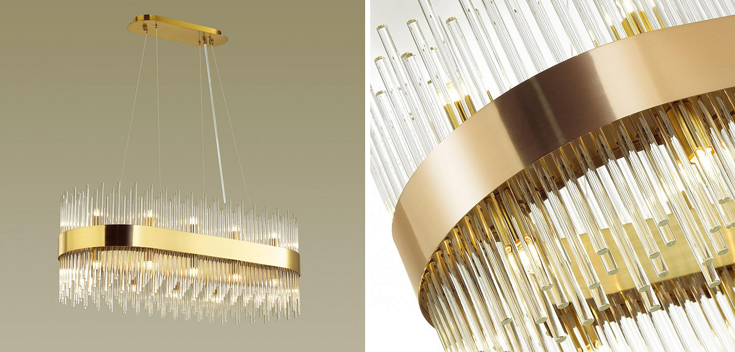 Люстра Nembus Chandelier Gold Oval Люстра Nembus Chandelier Gold Oval - Loft-Concept в Саратове