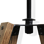 Барный стул со спинкой и металлической подставкой на 4-х деревянных ножках Коричневый Велюр Vendramin Chair варинант исполнения - 4 | Loft Concept в Саратове